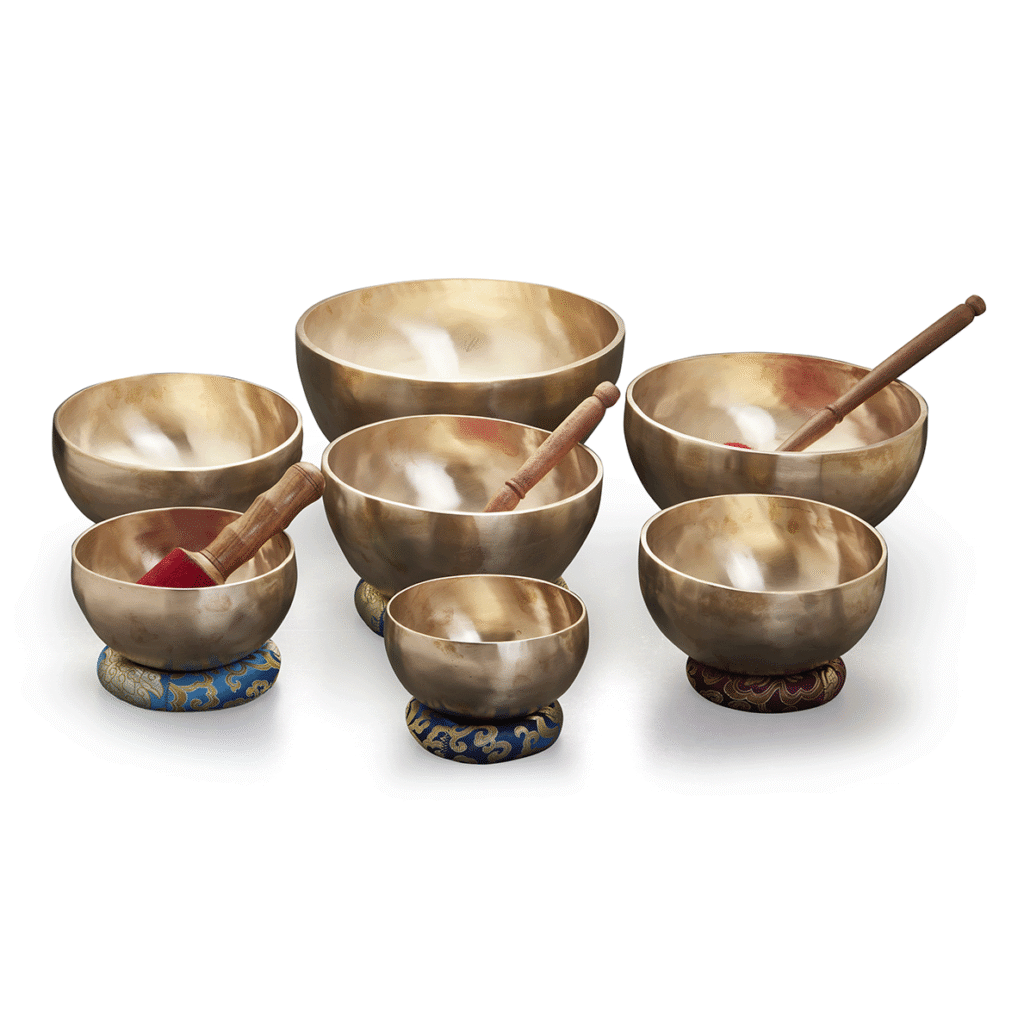 Handcrafted Set of 7 Bowls for Sound Therapy